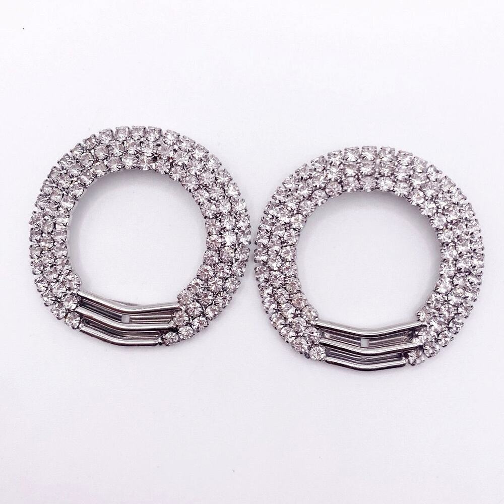 Sold As Is Beautiful White Rhinestones Dressing-Shoes-Belt Brooch Accessories